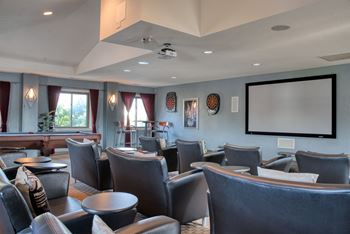 Theater room with 100 in. Screen & seating for 30